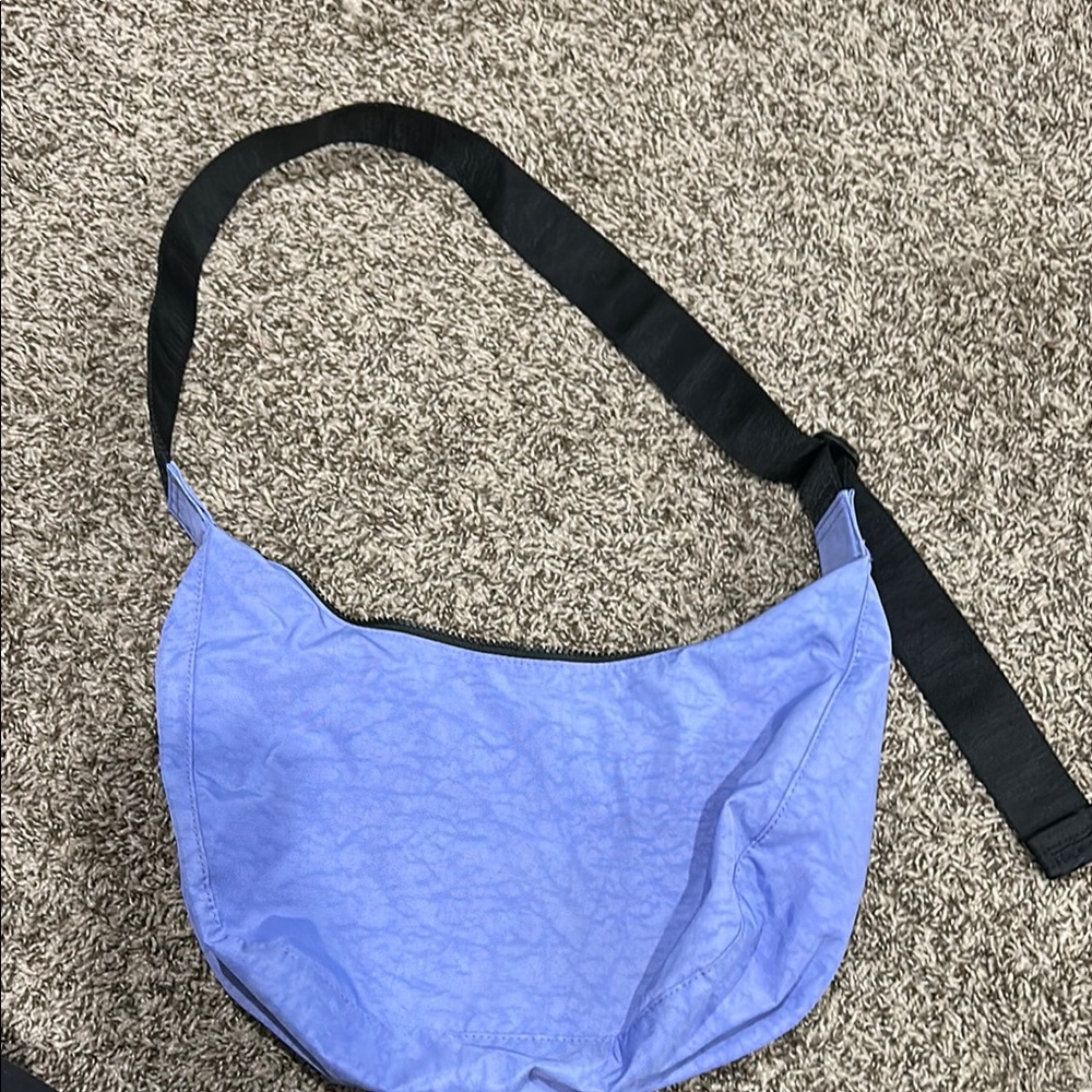 Blue and Black Crescent Shoulder Bag